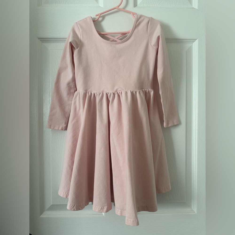 Girls Stelle Pink Long Sleeve Dress